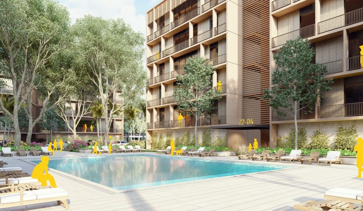 AREA SOCIAL (PISCINA ENTRE APARTAMENTOS ETAPA 4) 3 (VISTA HACIA CALLE Y APARTAMENTO)