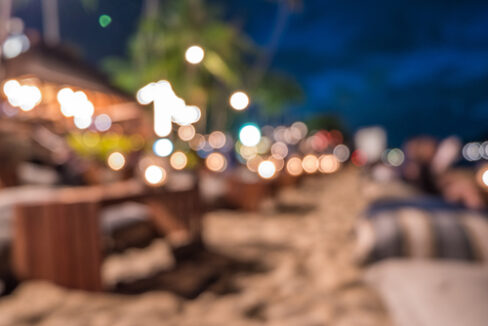 Blurred,Abstract,Night,Beach,Bar,Background,,Night,Life,,chilling,Time,relaxing
