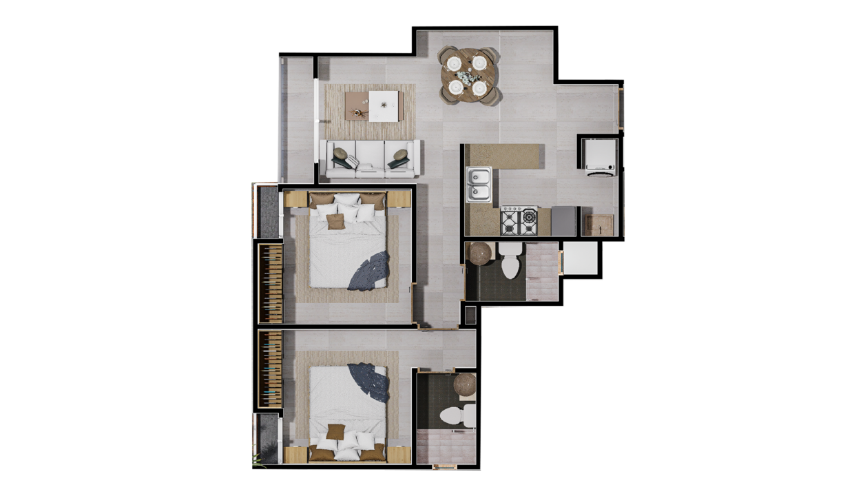 Planta Tipo 2BD
